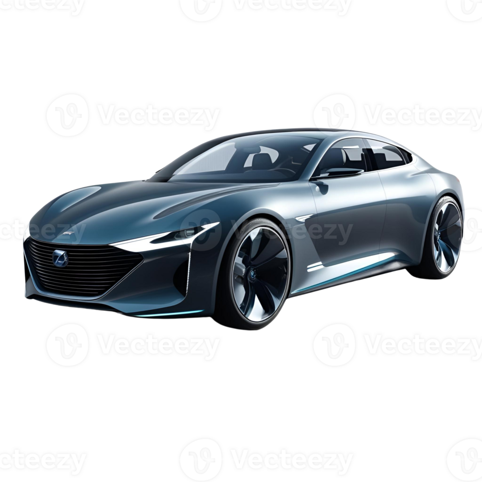 silver sports car isolated on a transparent background png