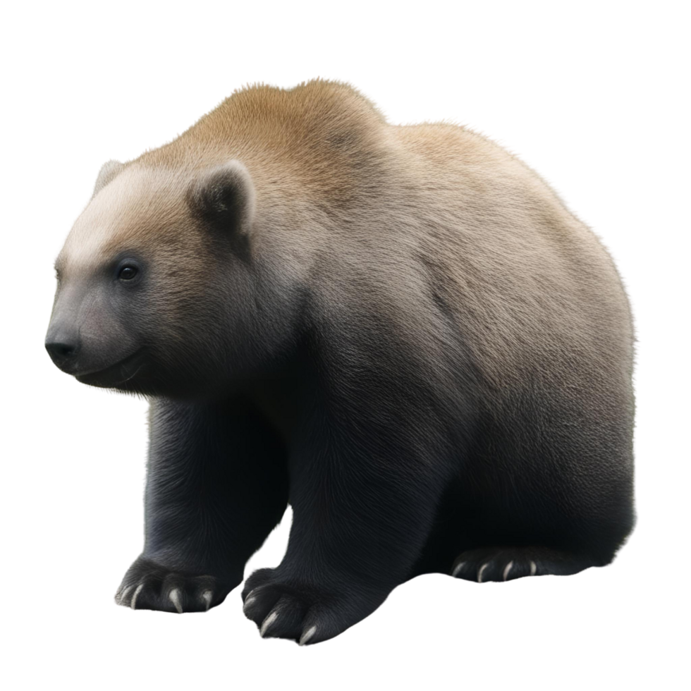 bear sitting on a isolated on a transparent background png