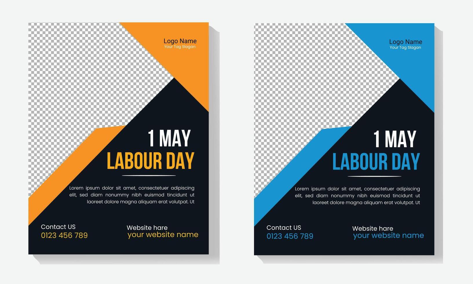 Labor day flyer or poster template design vector