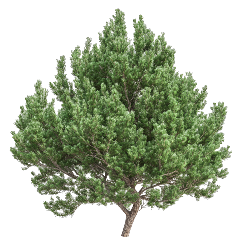 Natural Lush Green Tree with Canopy on Transparent Background png