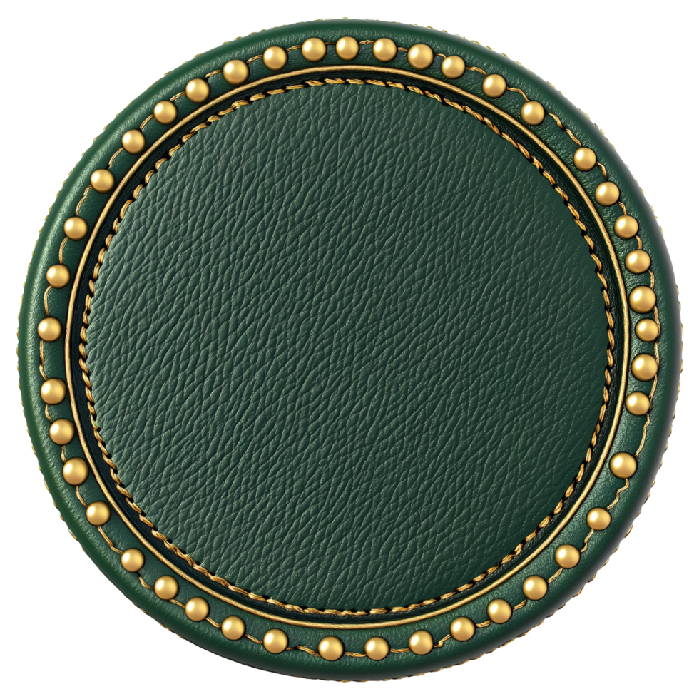 Stylish Green Wallet Featuring Gold Stitching on Transparent Background png