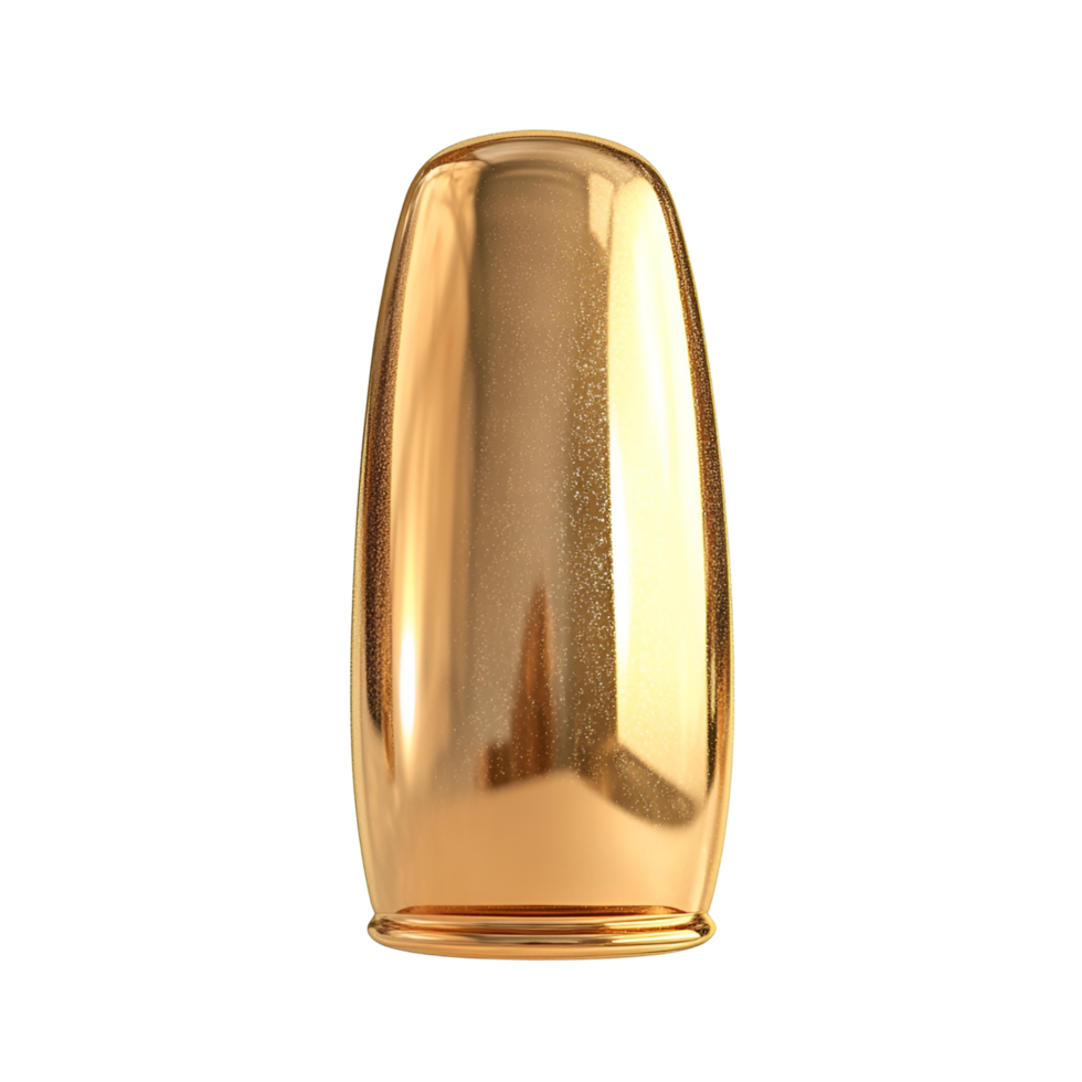 Luxurious Gold Nail Polish Spill with Glossy Shine on Transparent Background png