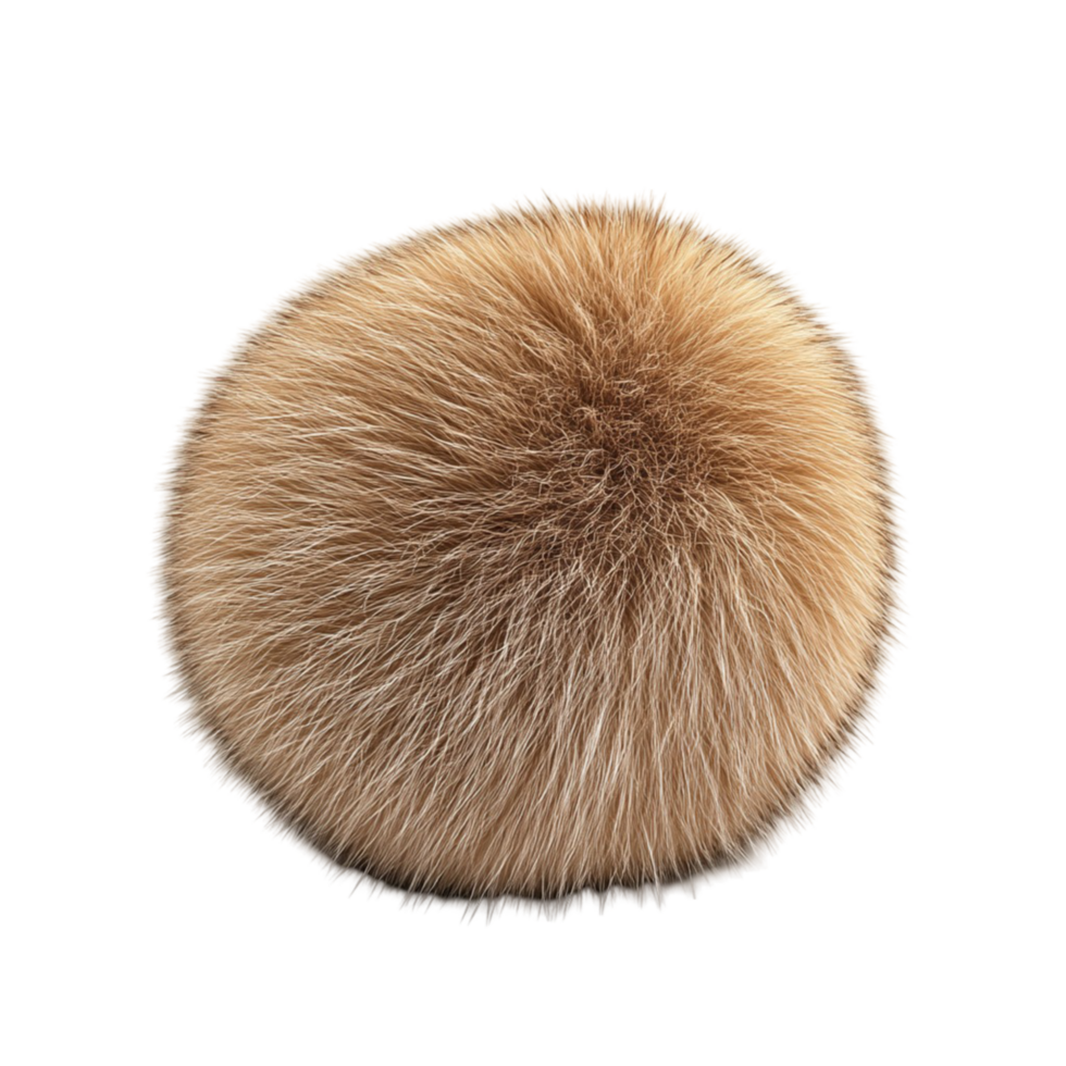 Realistic Furry Ball with Plush Texture and Gentle Appearance on Transparent Background png