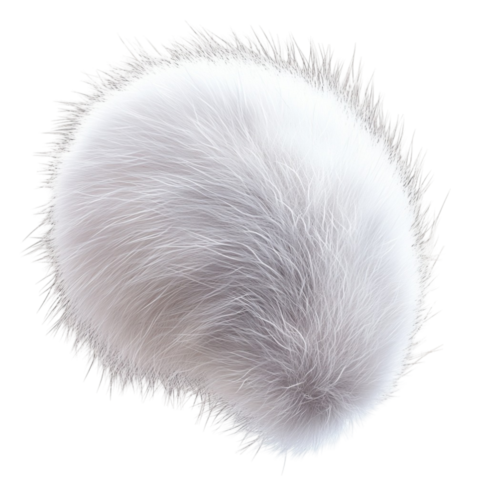 Cozy Fur Ball with Velvety Texture and Elegant Softness on Transparent Background png