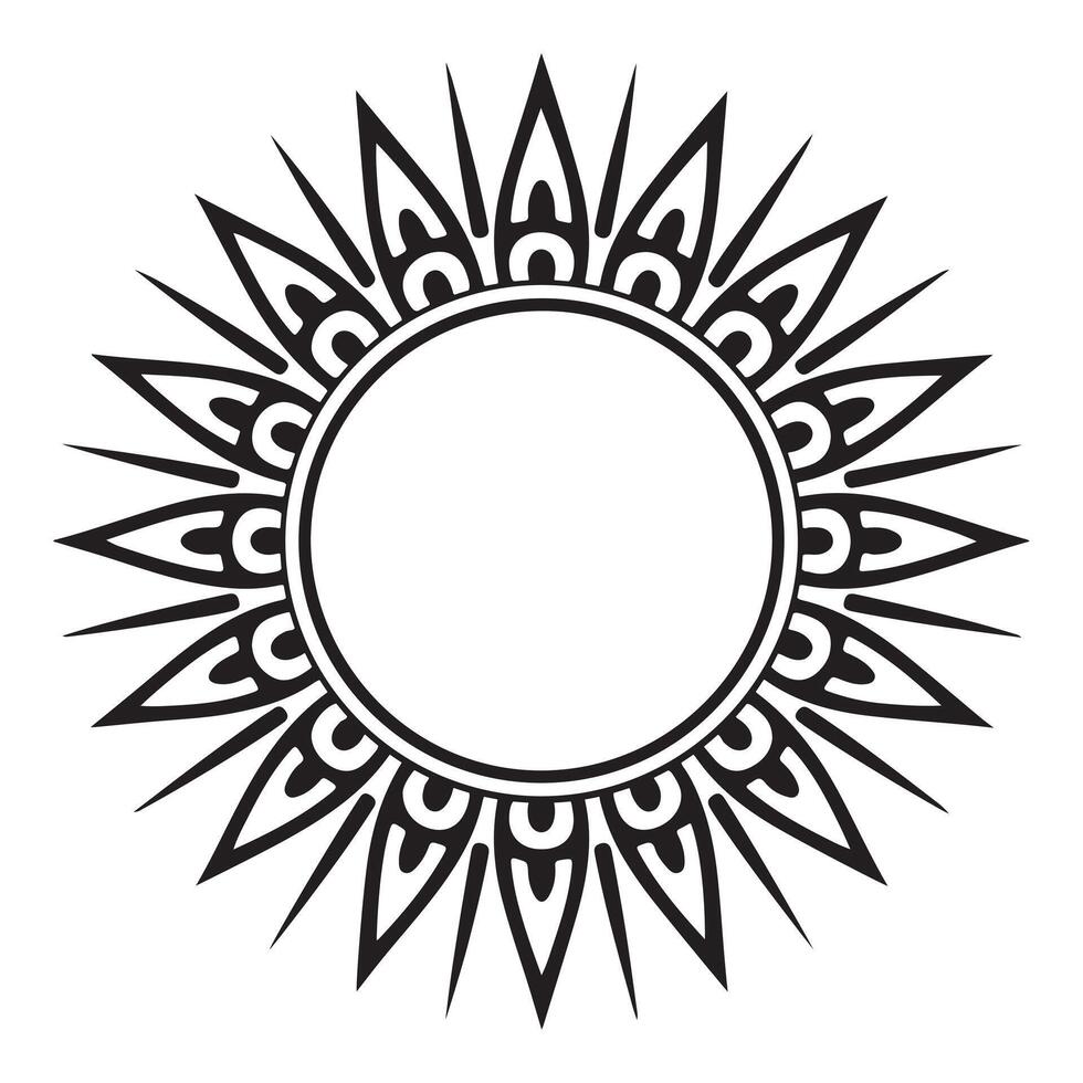Ornate Sunburst Design for Graphic Design vector