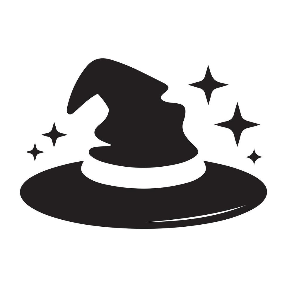 Enchanting Witch Hat with Sparkling Magic vector