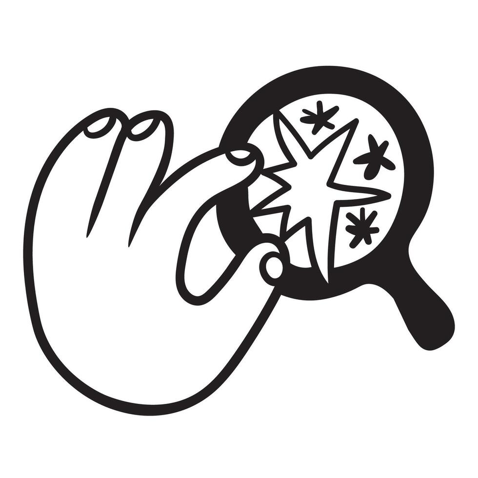 black and white searching icon vector