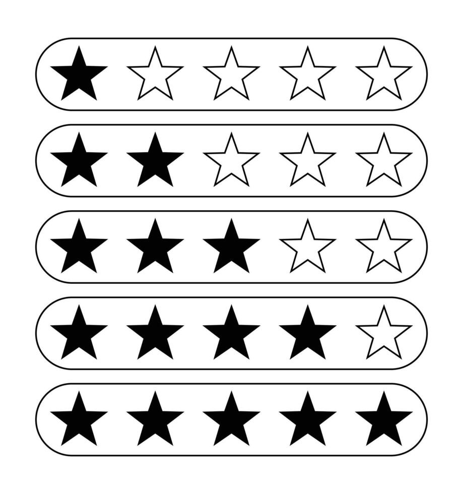 Product rating or customer ranking stars review vector