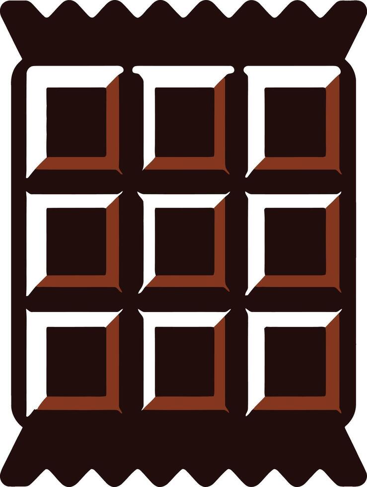 Chocolate Bar Silhouette Illustration vector