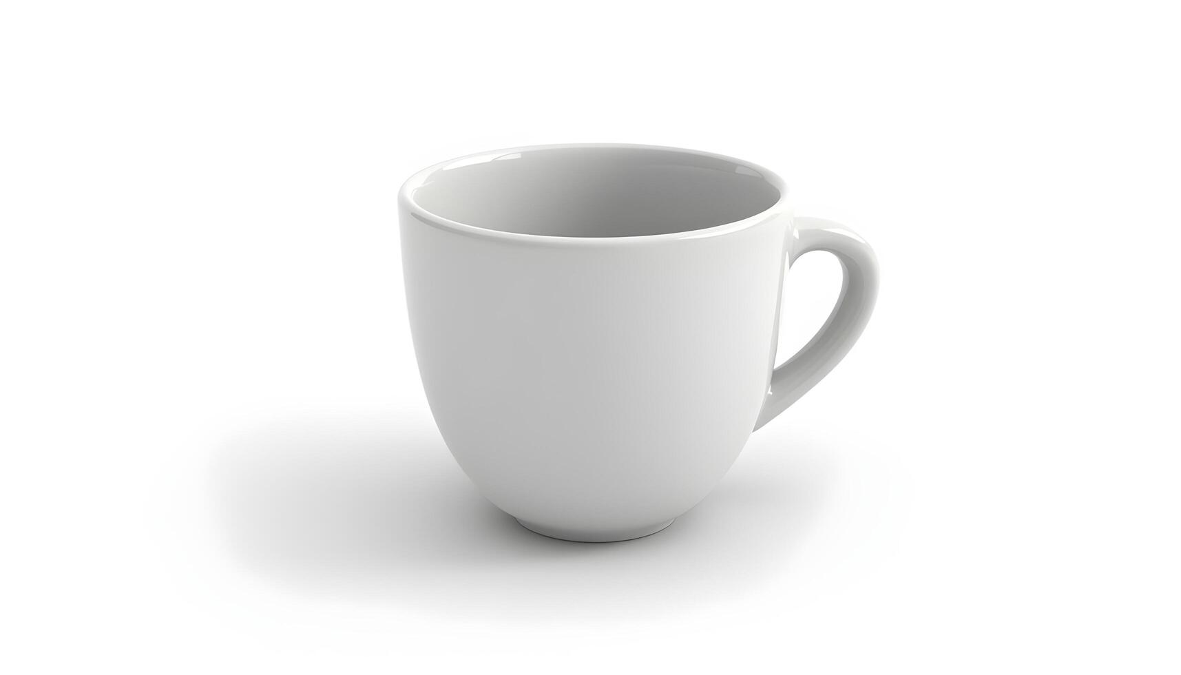 Plain White Coffee Mug on White photo