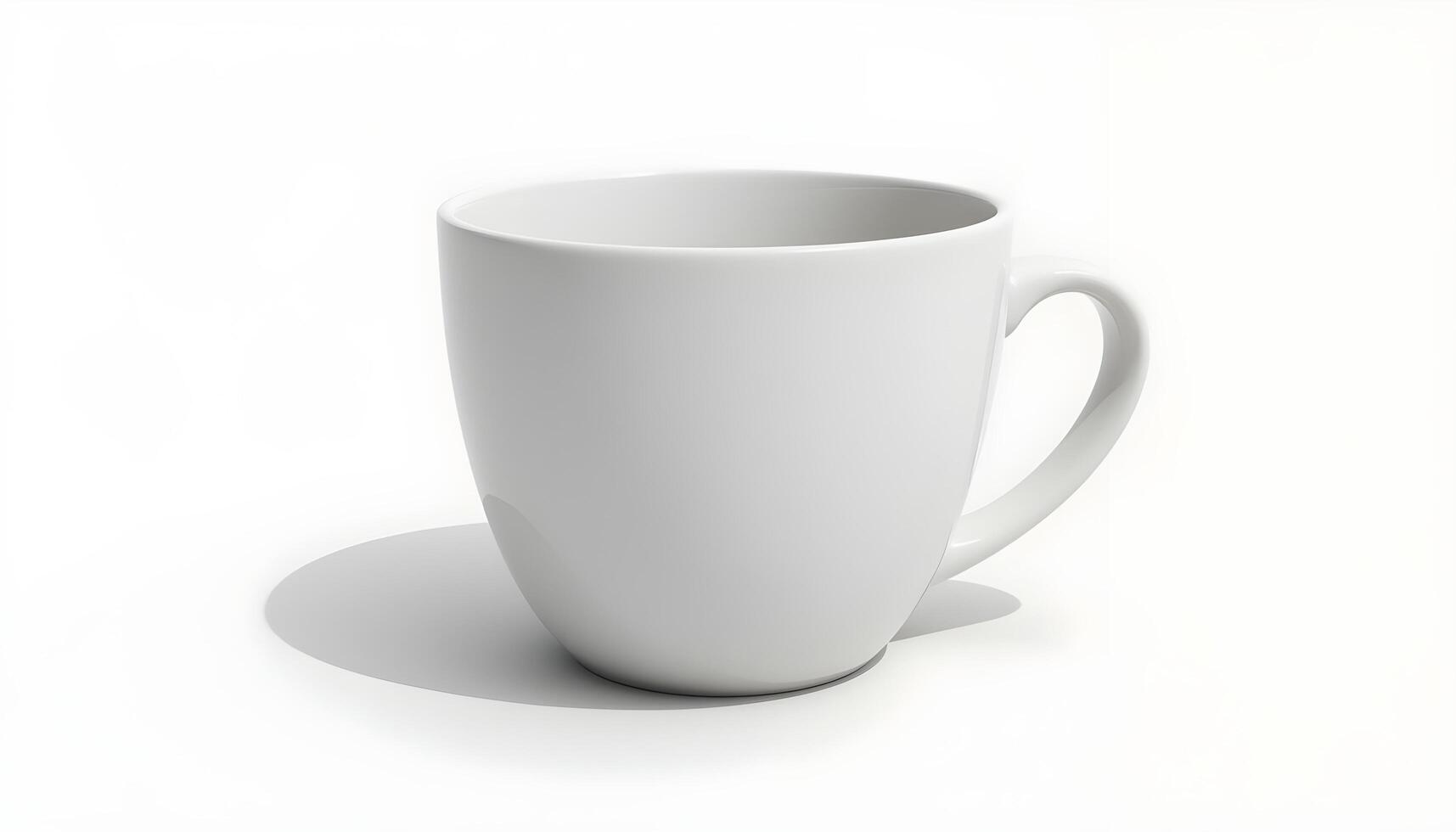 Modern White Coffee Mug Shot photo