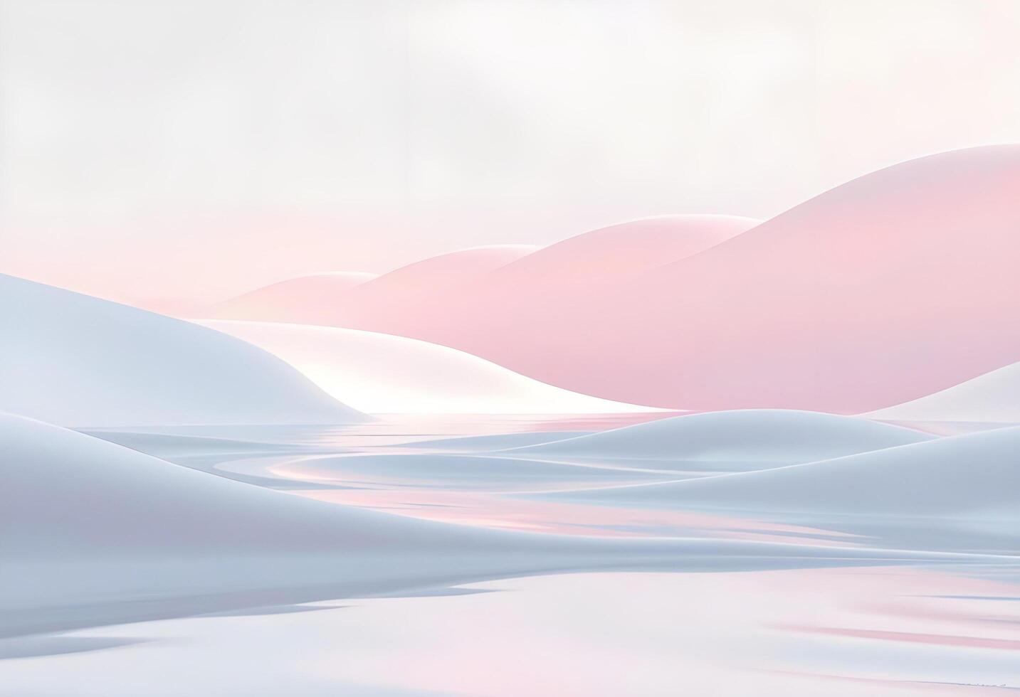 Whispers of Serenity Flowing Forms in Soft Pastels photo
