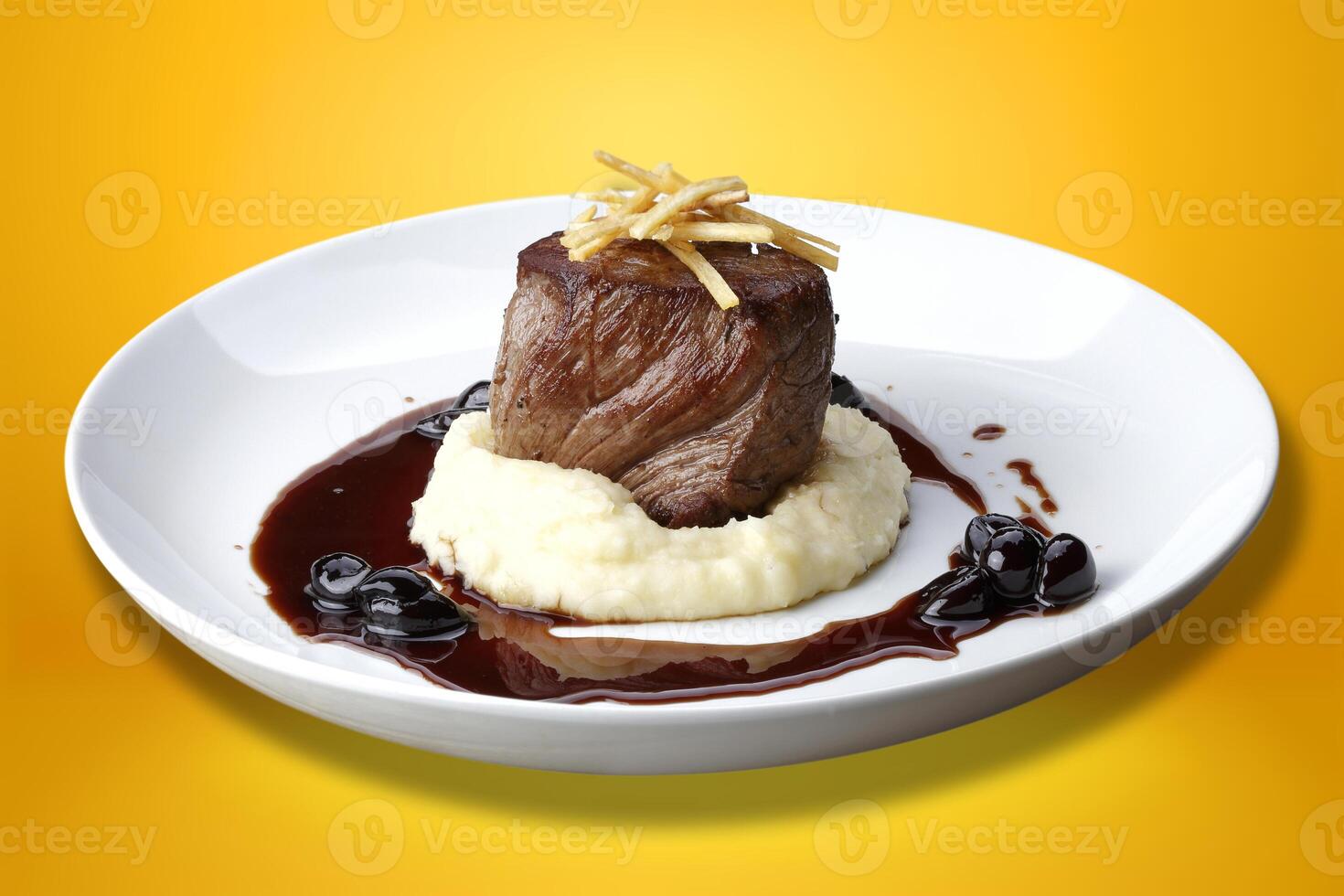 Filet mignon with mashed.. photo