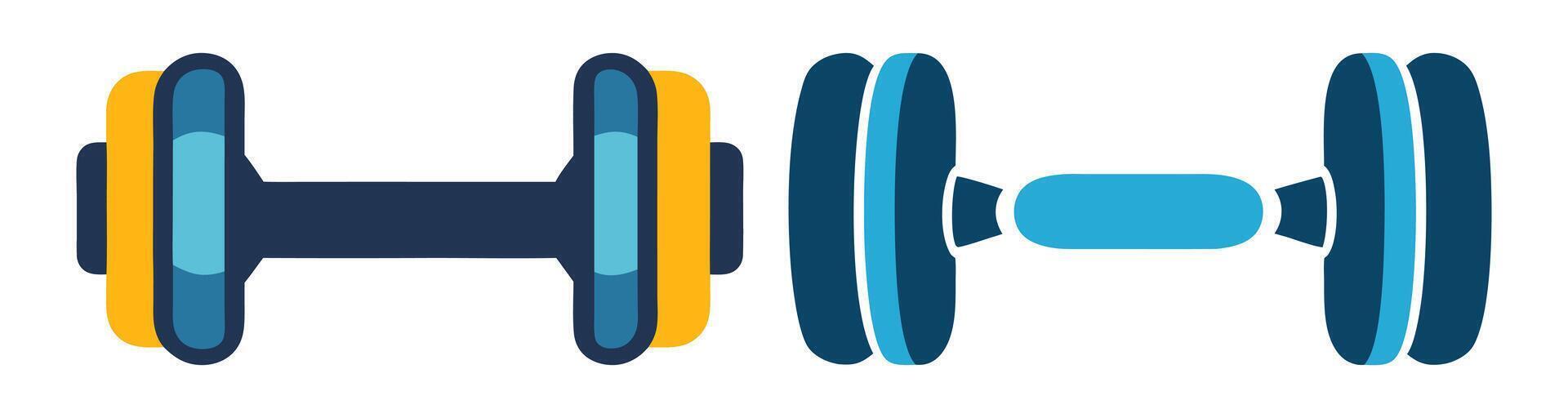 Abstract Gym dumbbells Icon or Logo Design Template vector