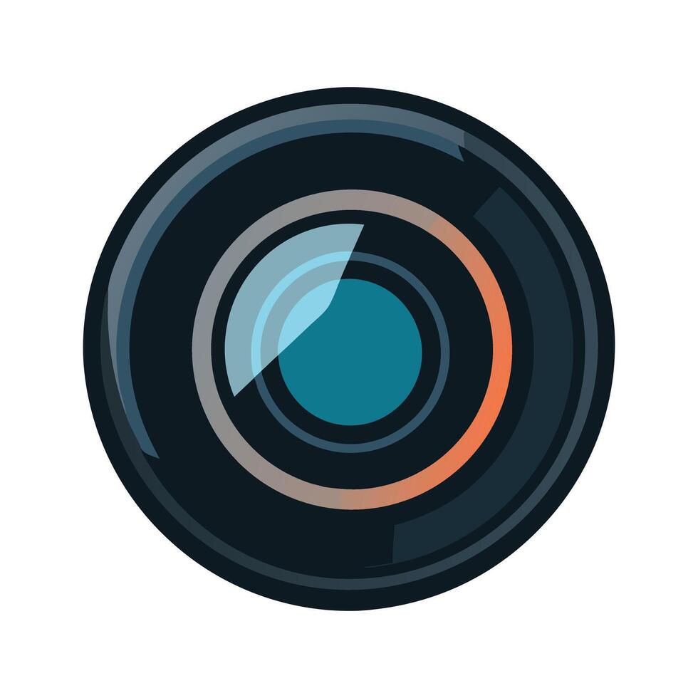 Abstract camera lens Icon or Logo Design Template vector