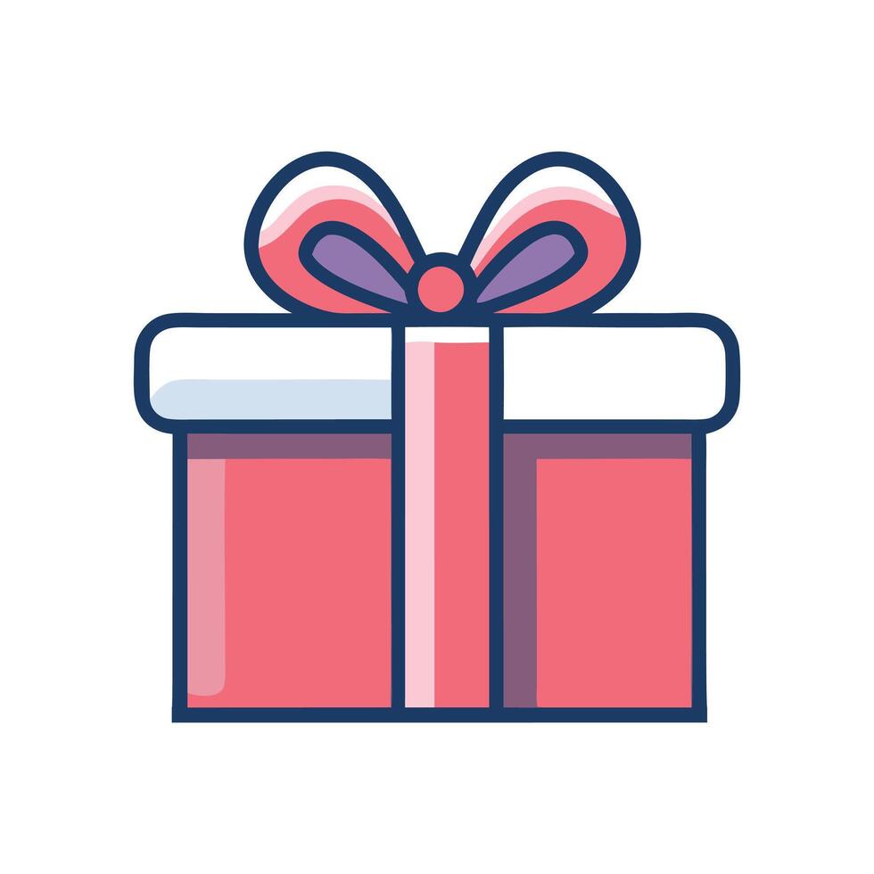 Abstract Red gift box Icon or Logo Design Template vector