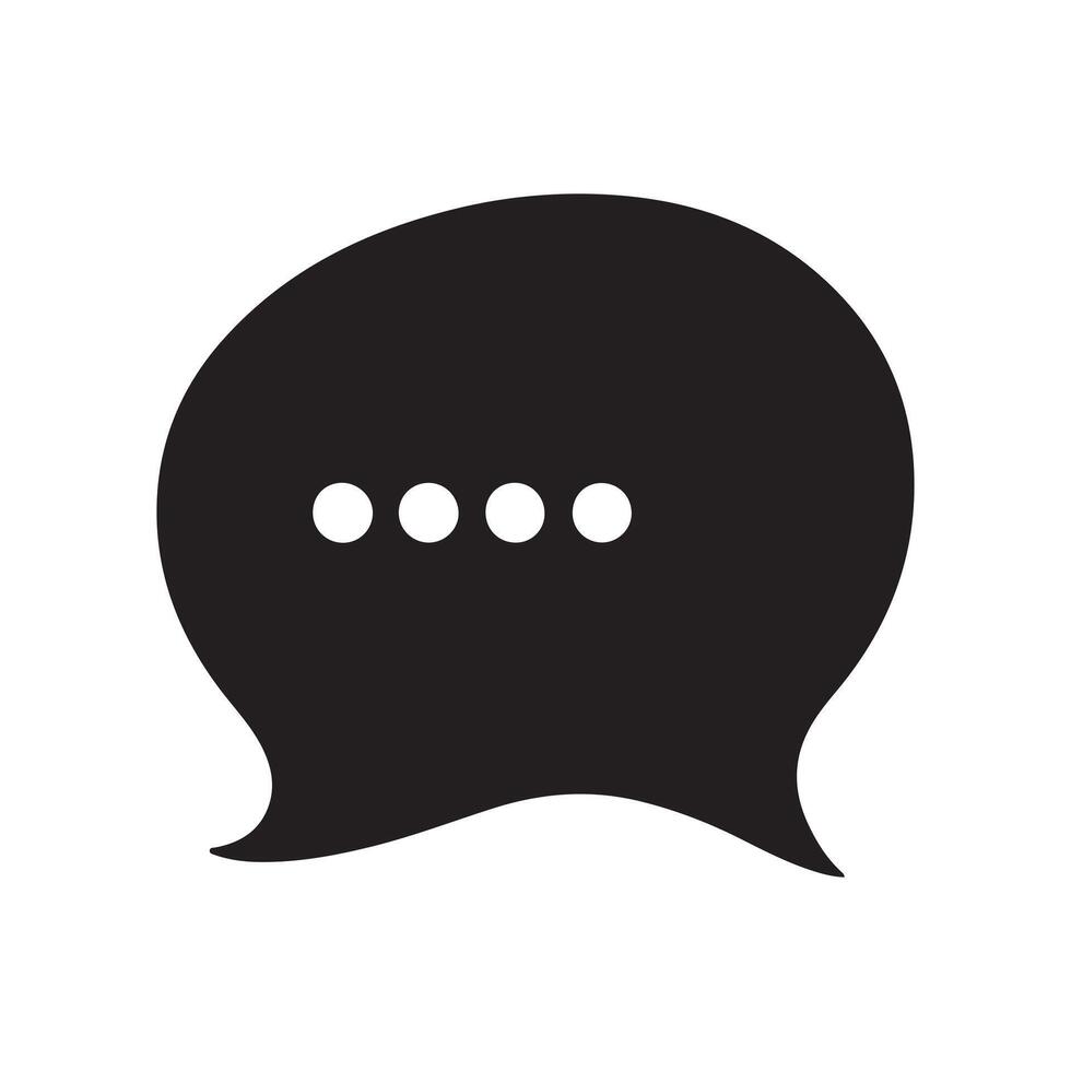 Abstract Typing Bubble Icon or Logo Design Template vector