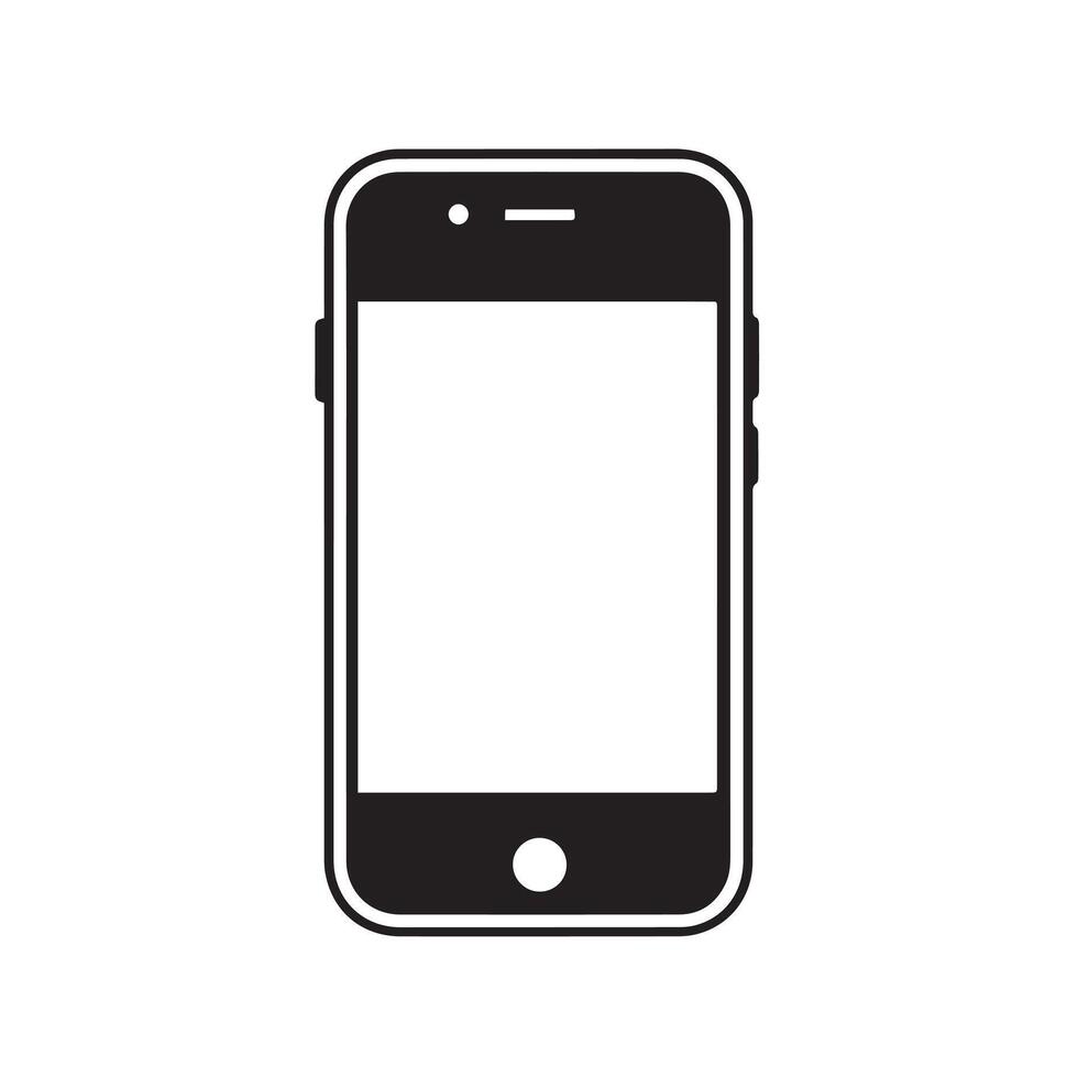 Abstract mobile phone or smartphone Icon or Logo Design Template vector