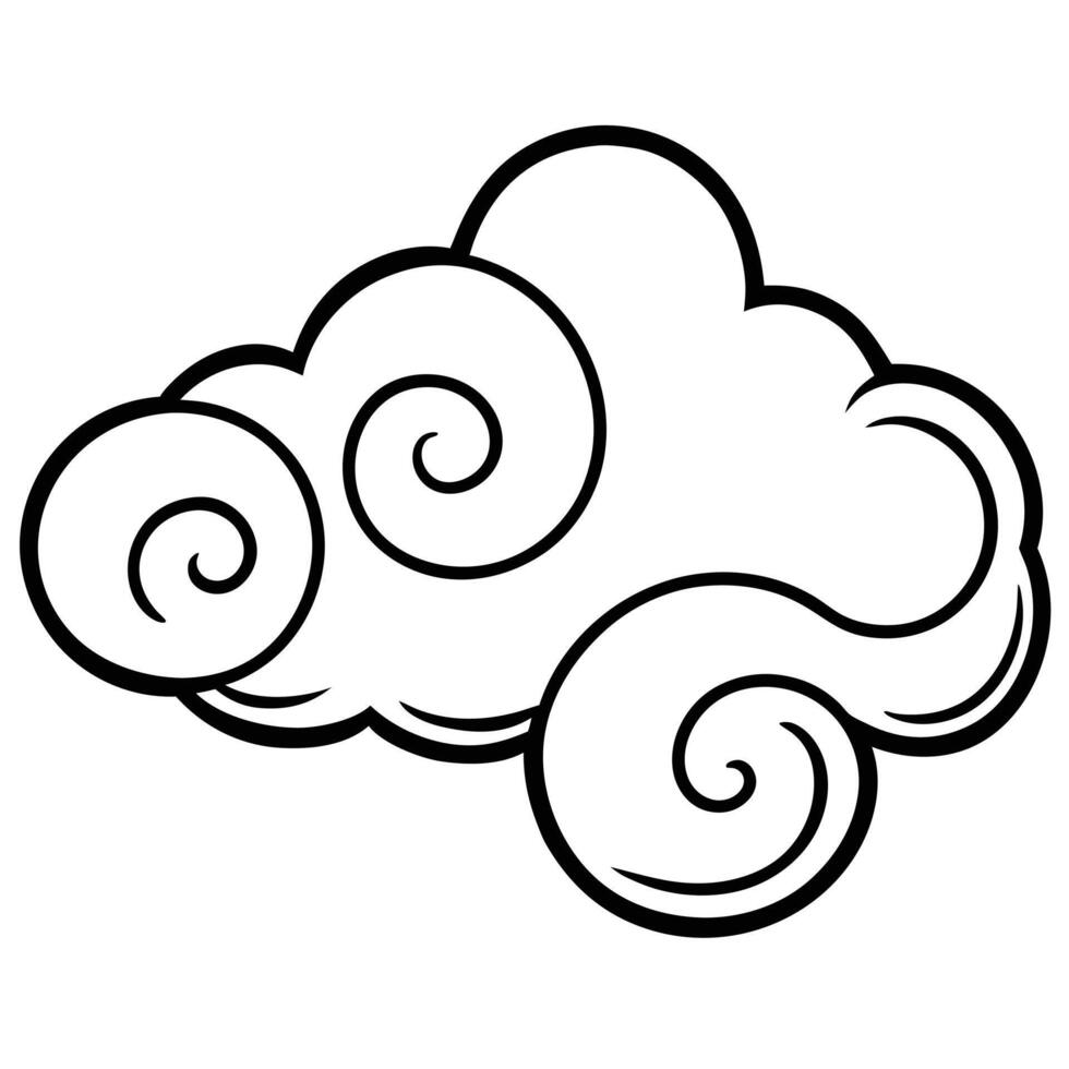 cloud illustration stylized design vector