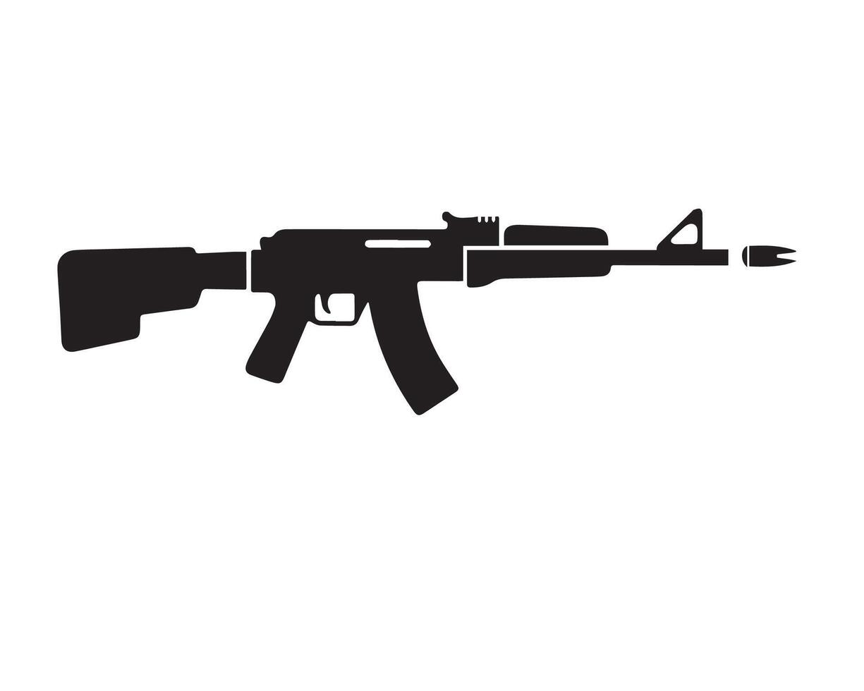 Rifle silhouette black icon design vector