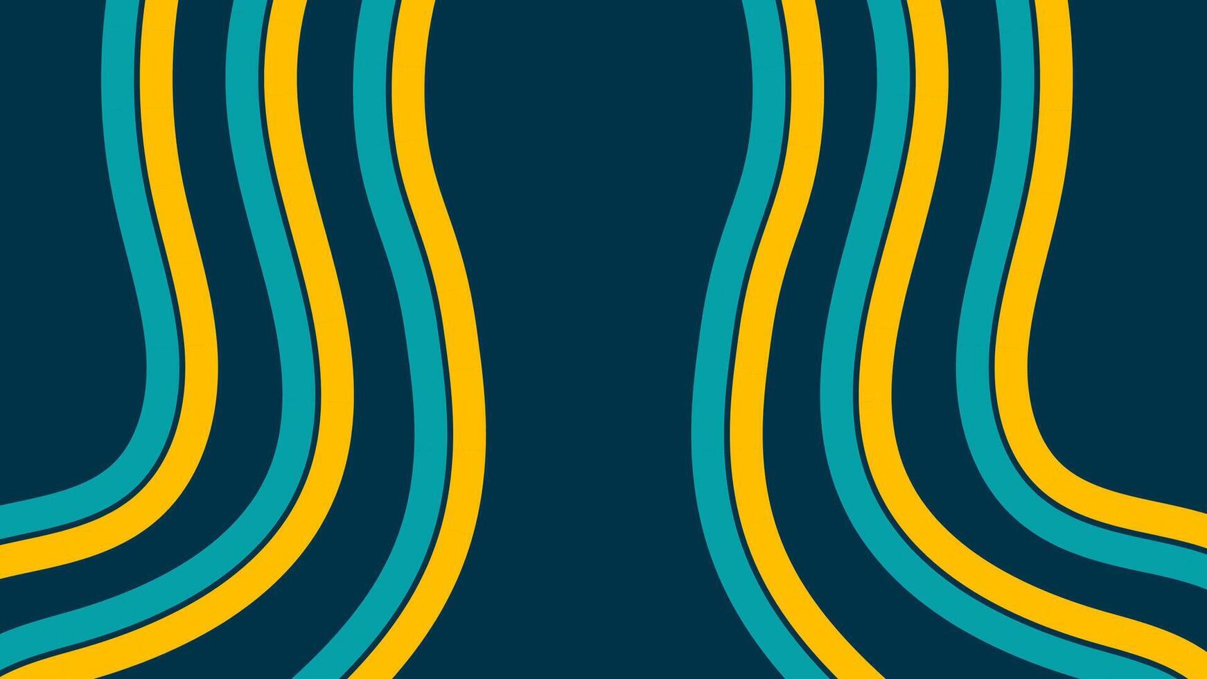 Abstract retro background of colorful wavy line vector