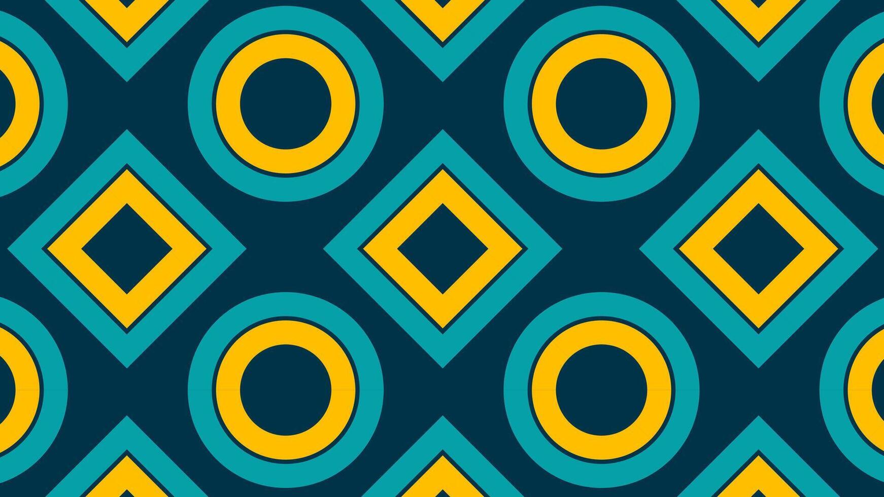 abstract circle and square geometric seamless pattern background vector