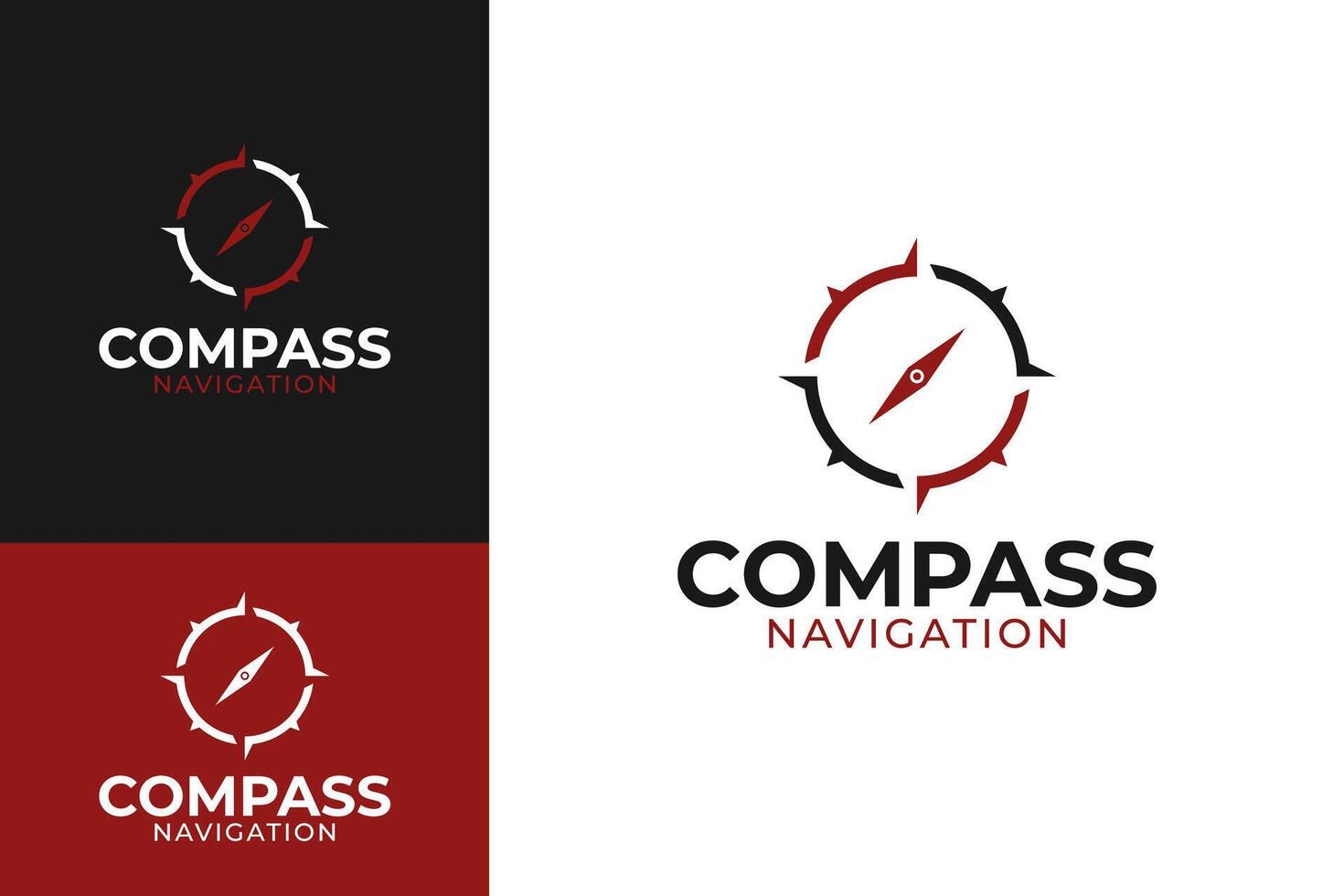 Compass navigation logo design template symbol illustration vector