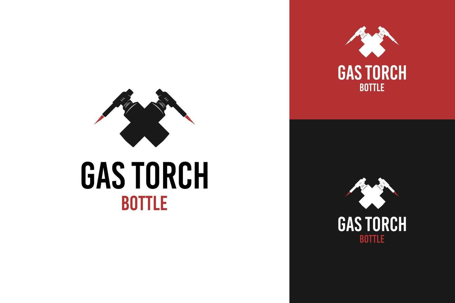 Gas torch bottle logo design template illustration vector