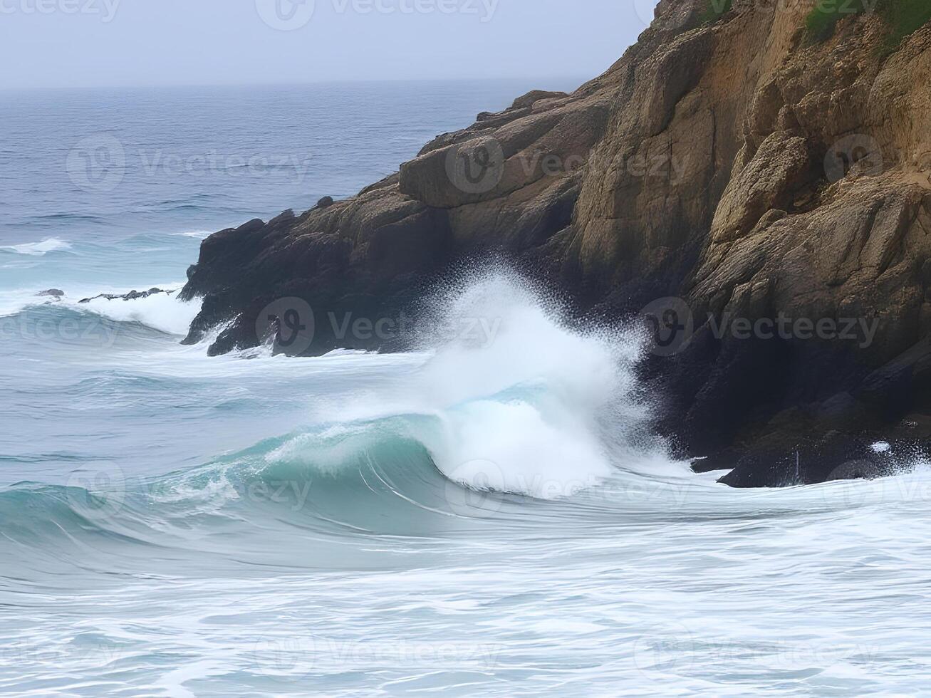 A person riding a wave in the ocean photo