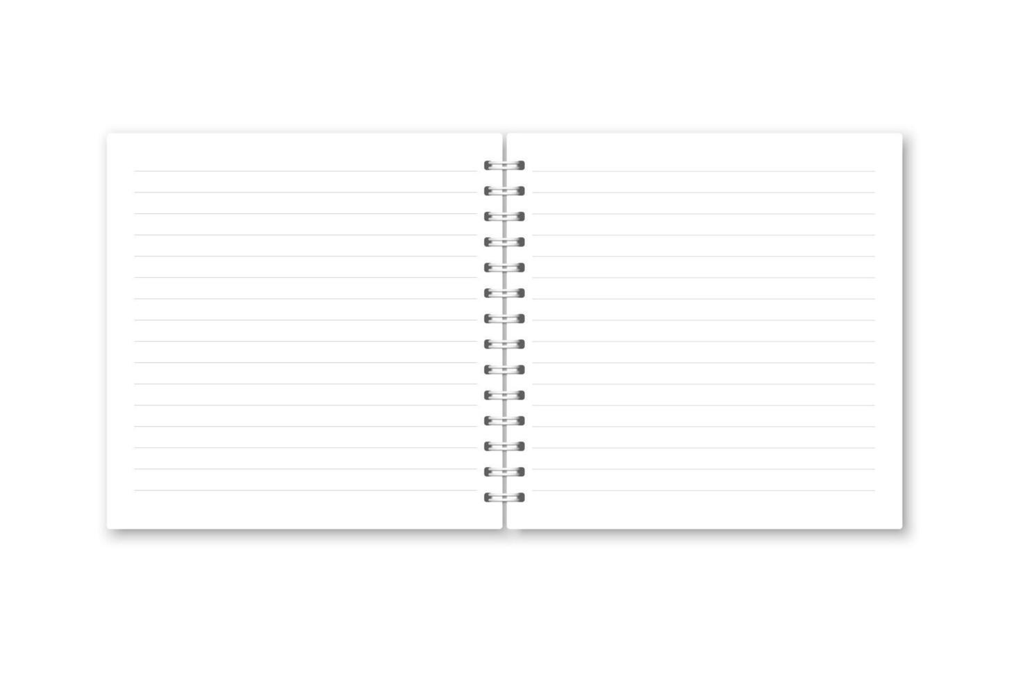 realistic opened notebook vector