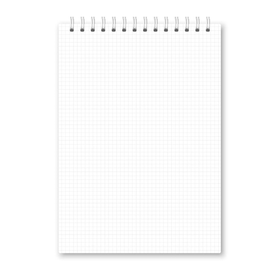 realistic closed notebook vector