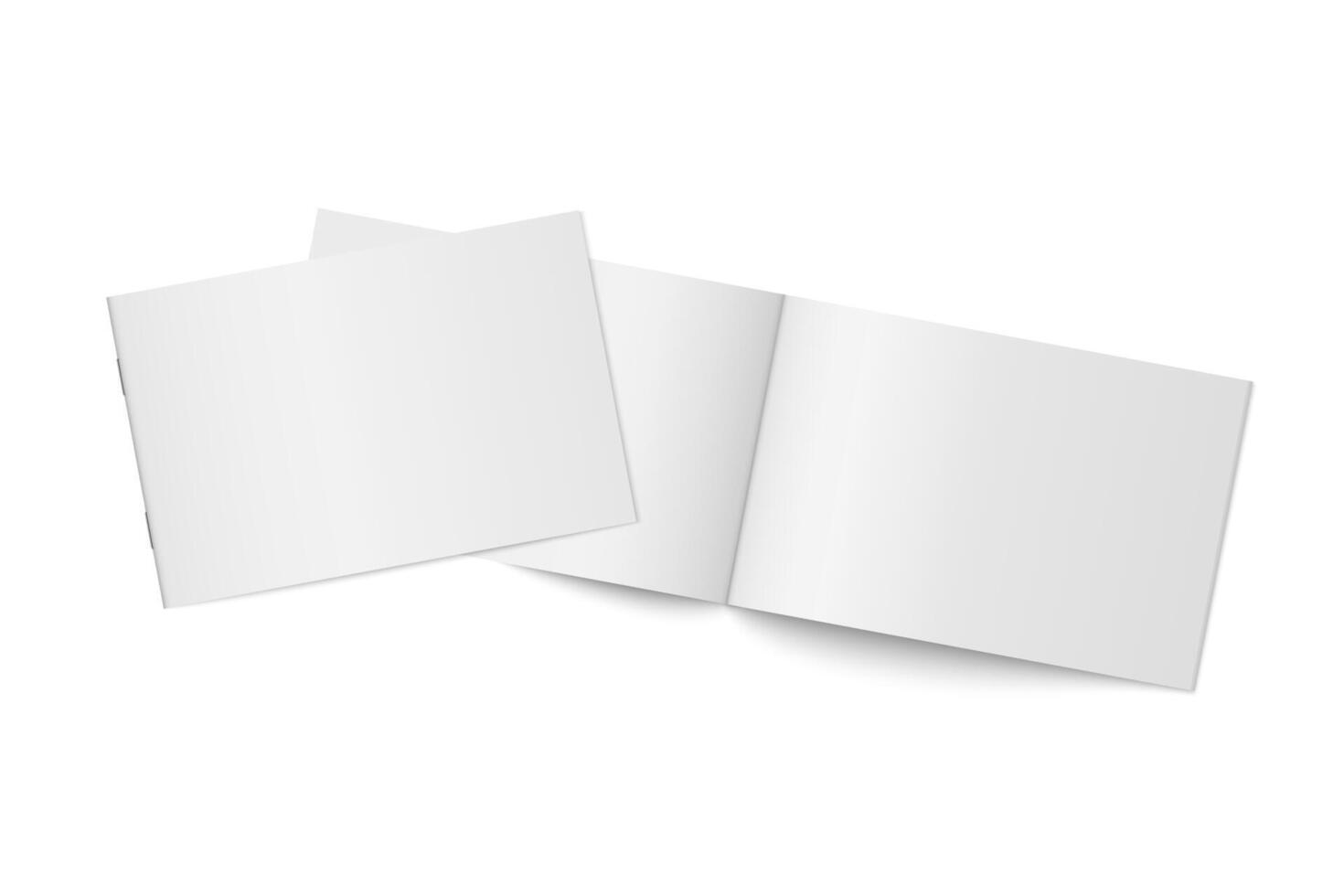 mockup of two thin books with paperback vector