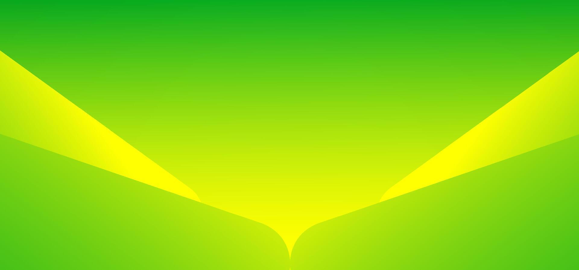 Abstract digital tech background featuring a V-shape light beam in green and yellow tone. Ideal for modern presentation themes vector