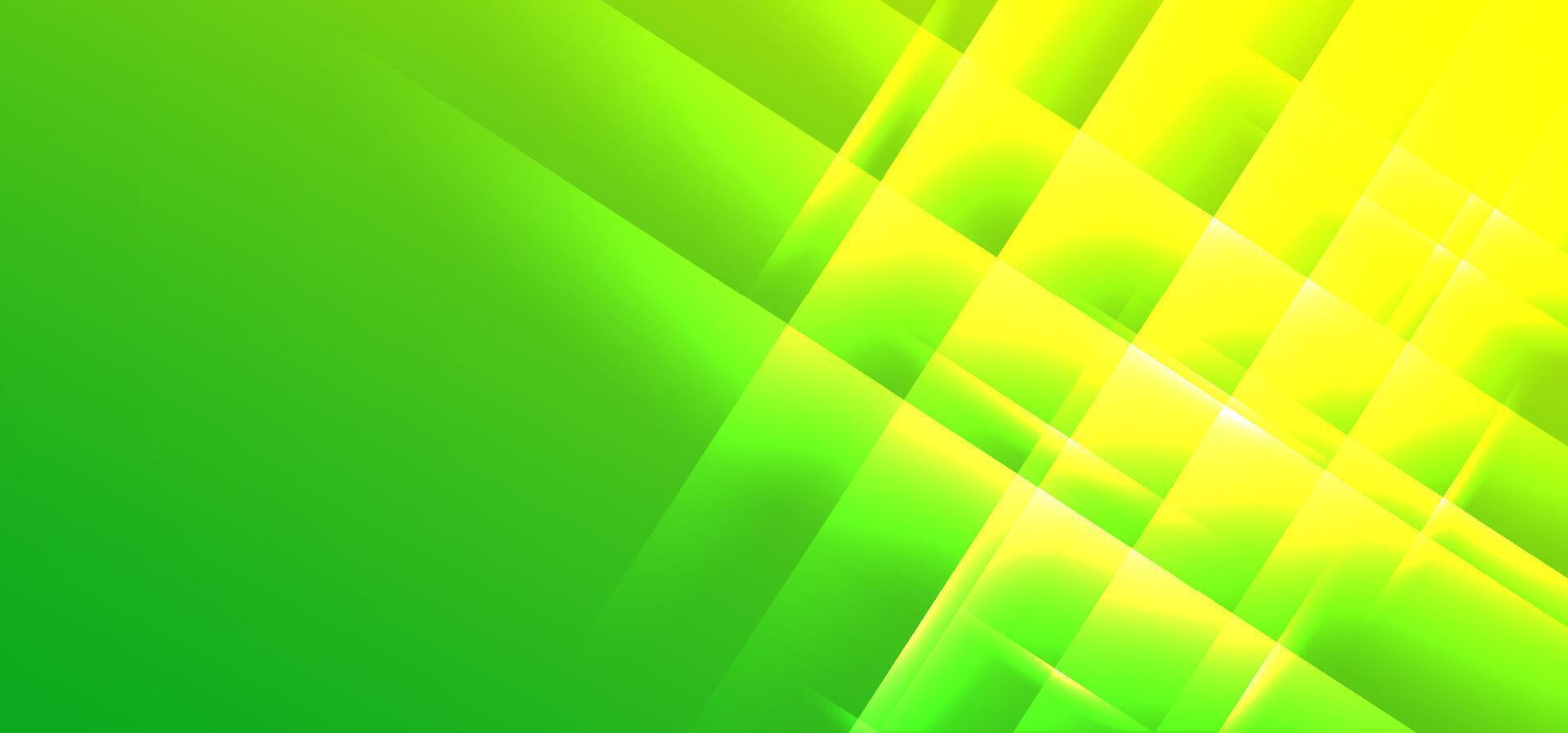 Dynamic glowing grid background with luminous diagonal lines in vibrant green and yellow shades. Ideal for tech banners, futuristic presentations, or smart digital content vector