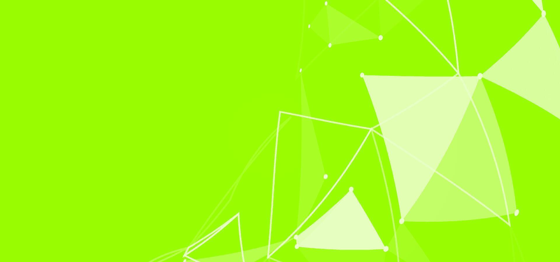 Geometric polygonal green background with connected lines and dots. A perfect fit for smart tech themes, AI, and digital science content vector