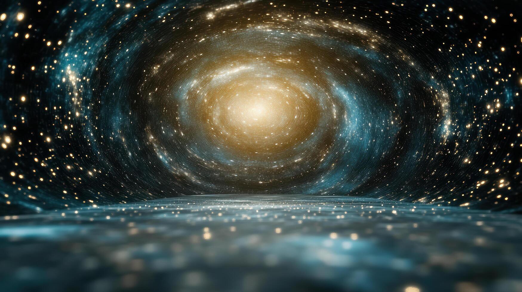 A galaxy tunnel with stars and light photo