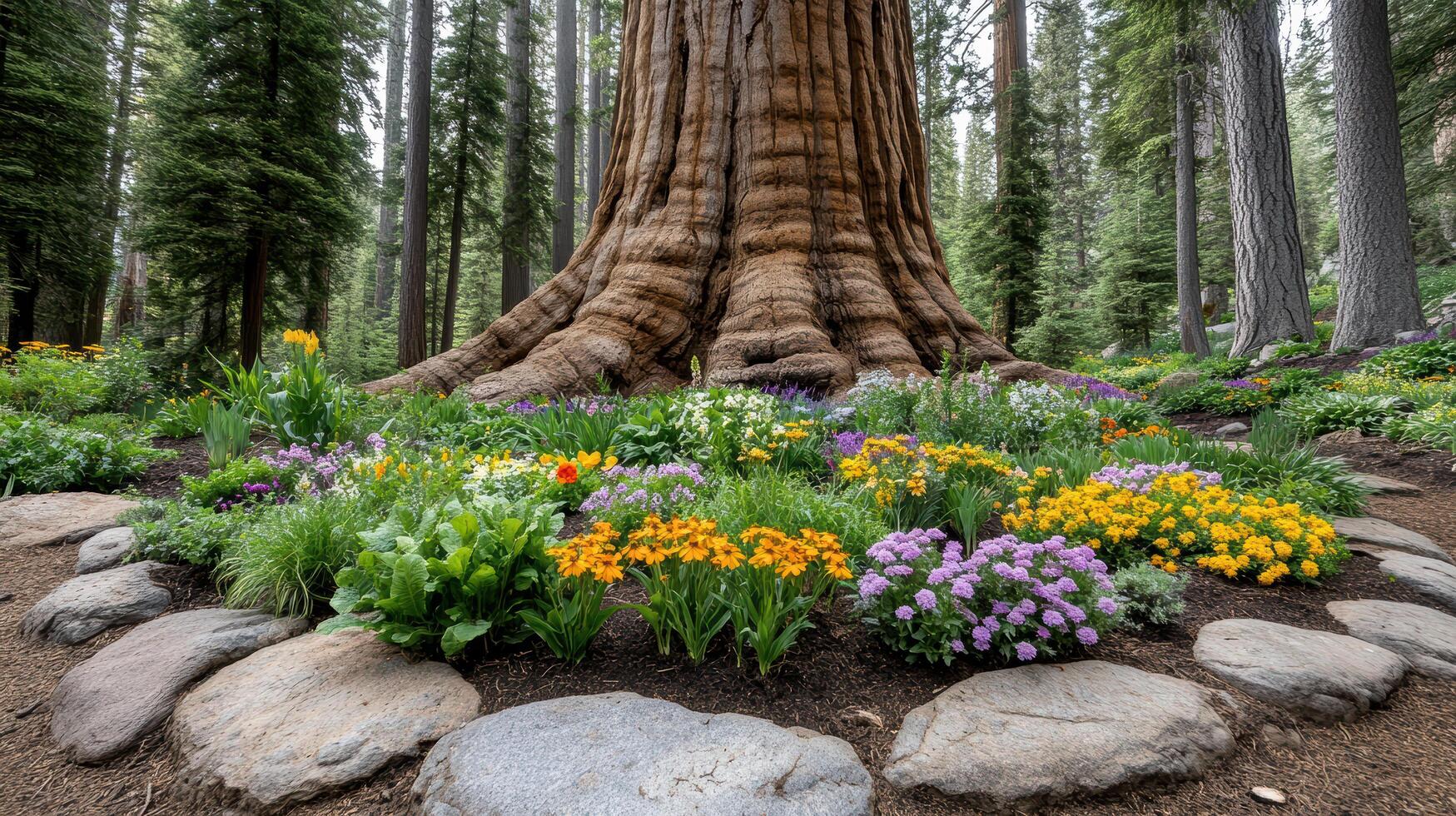 A large tree in the forest photo