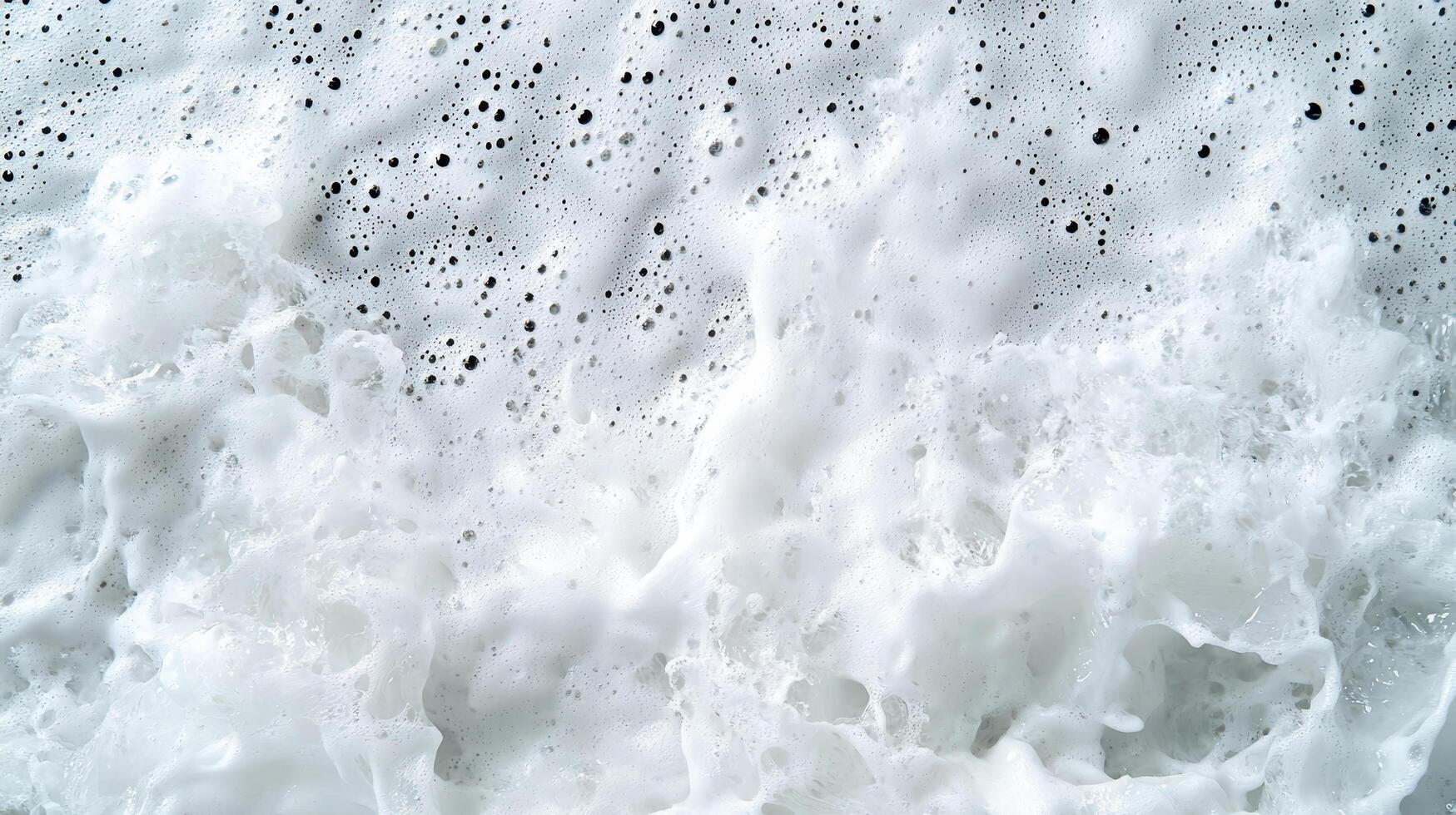 A close up of a wave with bubbles and water photo