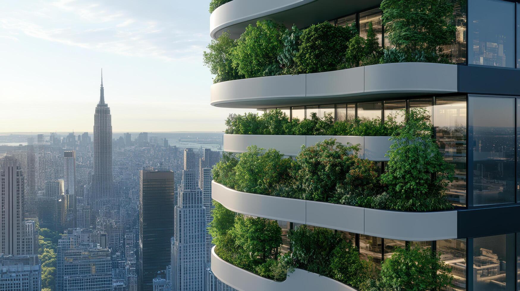 A building with plants growing on the side of it photo