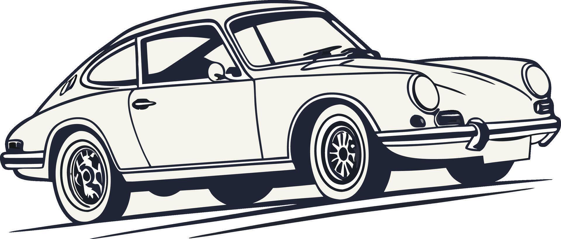Retro Classic Car vector