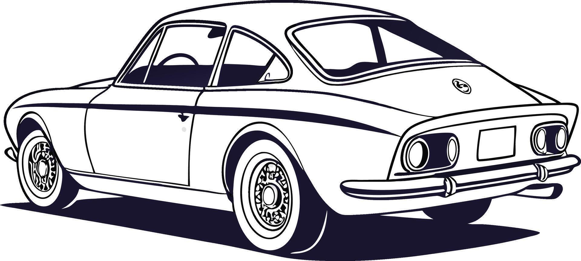 Classic Car graphic design vector