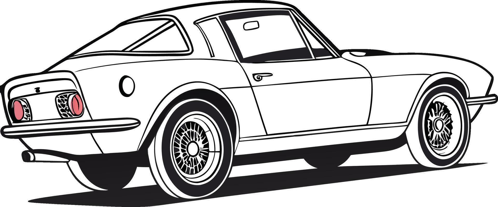 Stylized silhouette Sports Car vector