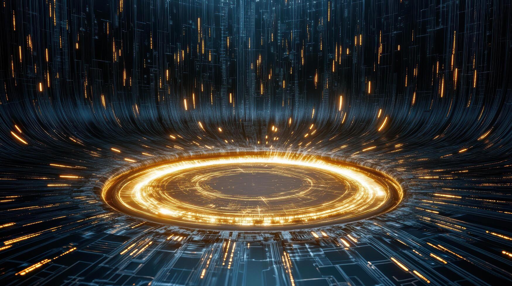 A futuristic futuristic technology background with glowing lights photo