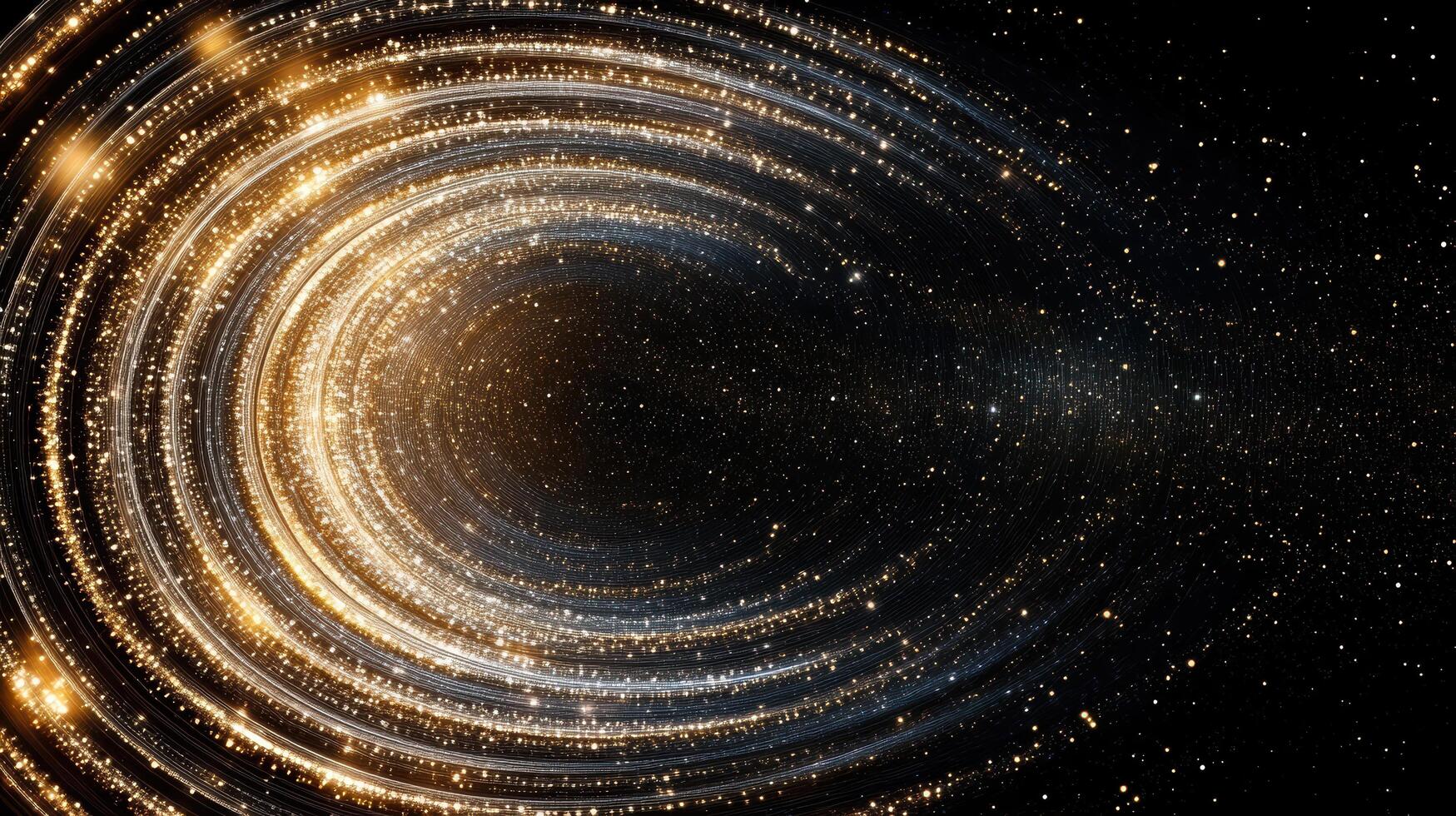 A black hole with a bright light in the center photo