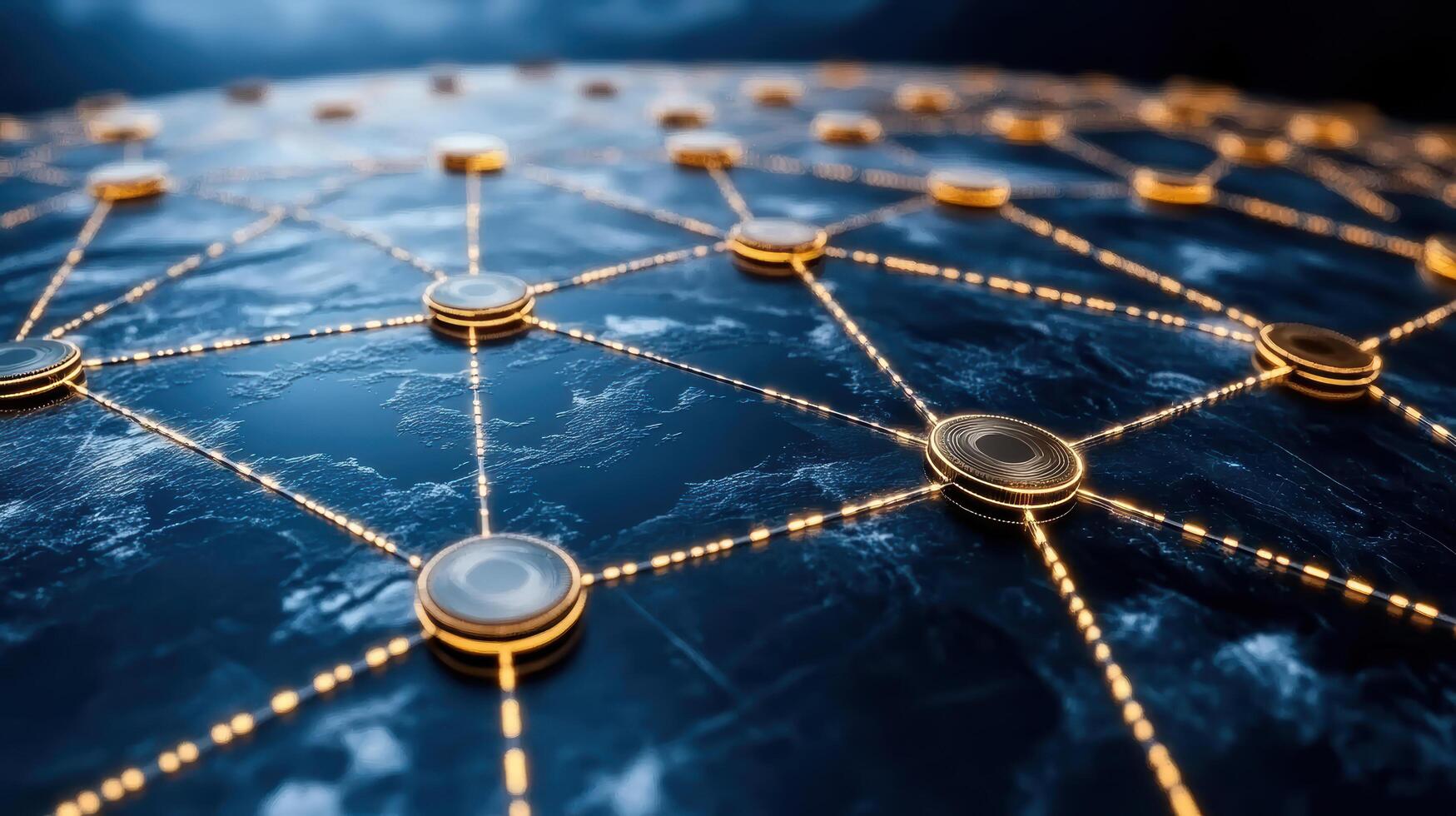 The world is connected to each other with many connections photo