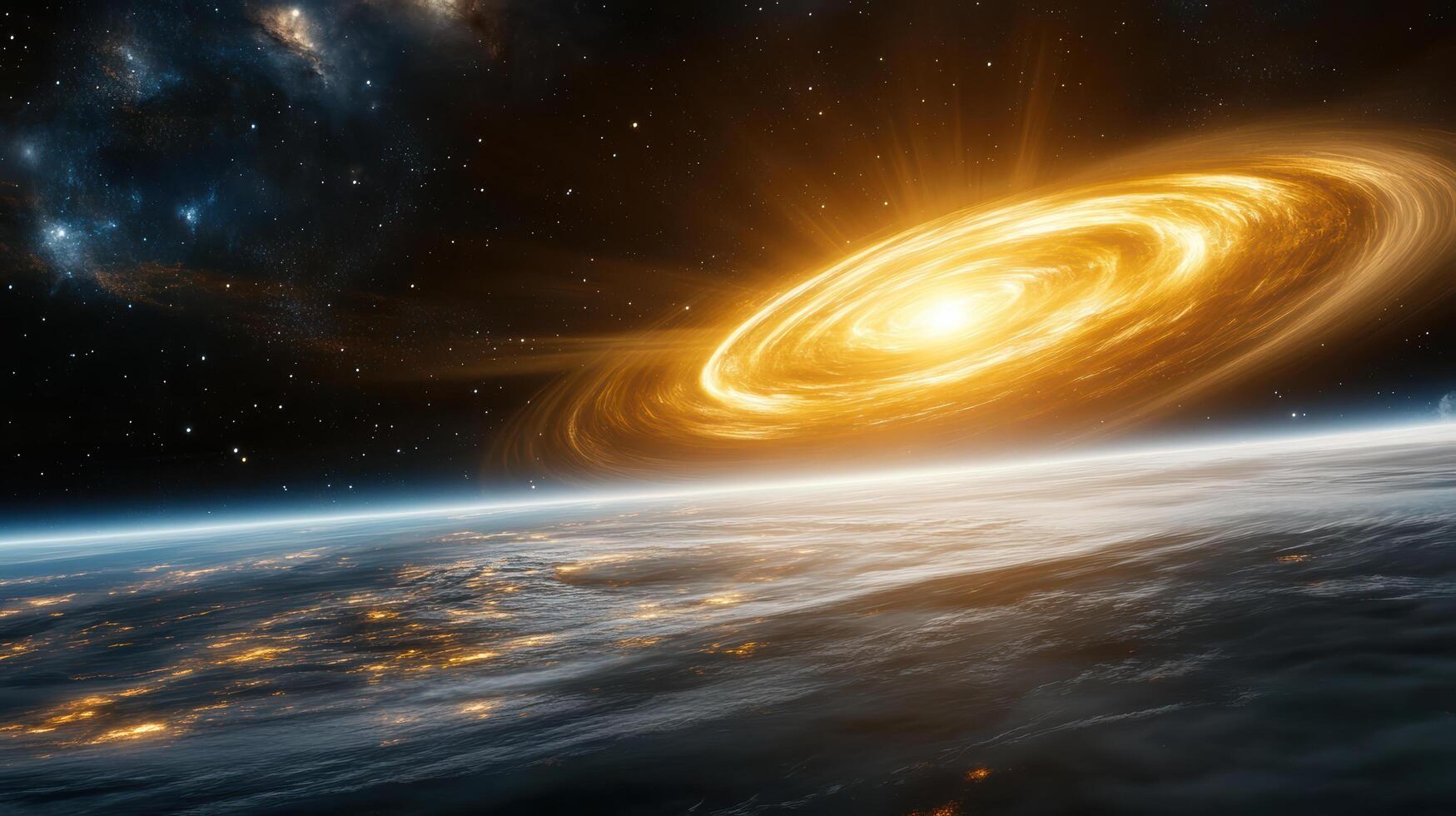 An image of a galaxy in space photo