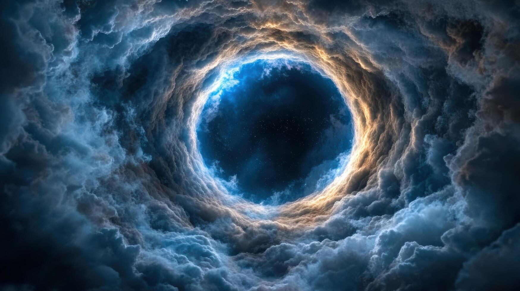 A black hole in the center of a cloud photo