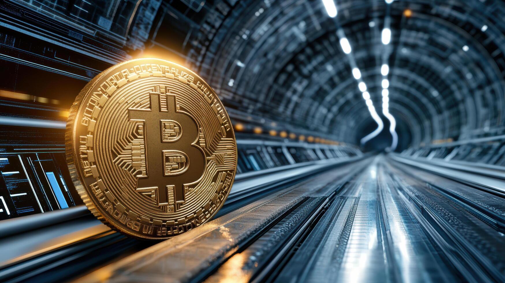 Bitcoin in the tunnel of the future photo
