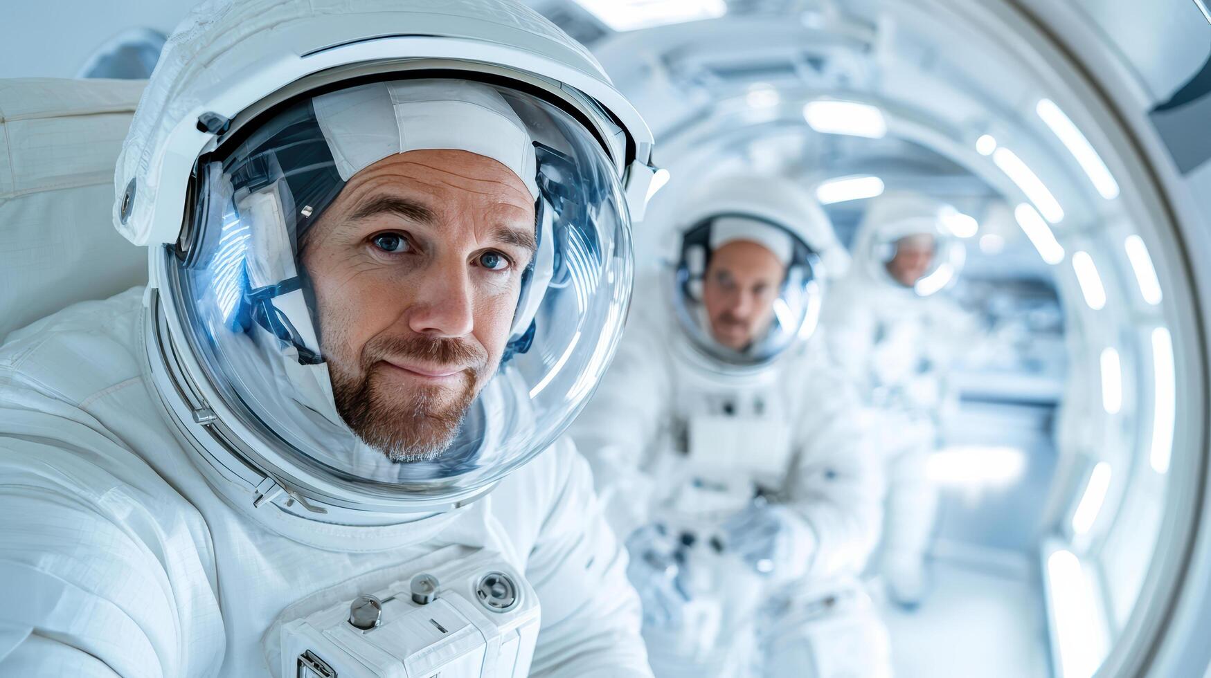 Astronauts in space suit photo