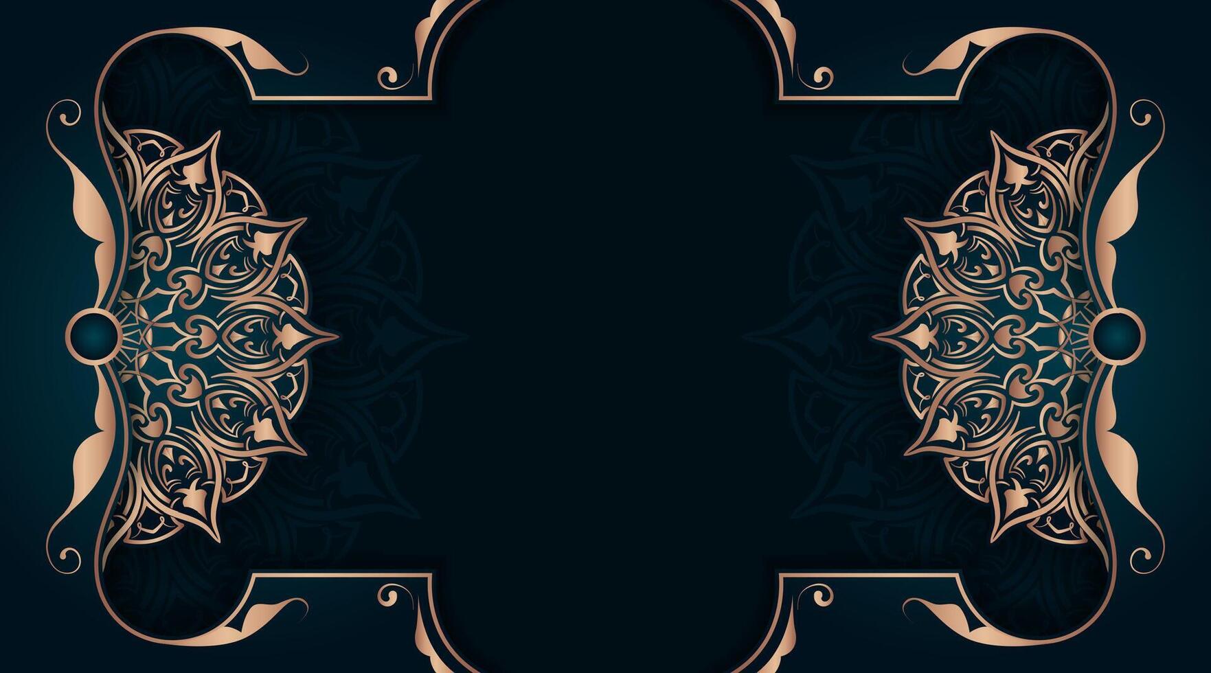 Luxury background with golden mandala vector